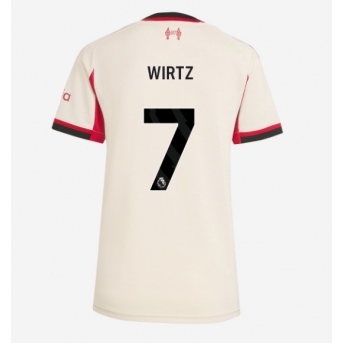 Billige Fotballdrakt Liverpool Florian Wirtz #7 Replika Bortedrakt Dame 2025-26 Kortermet
